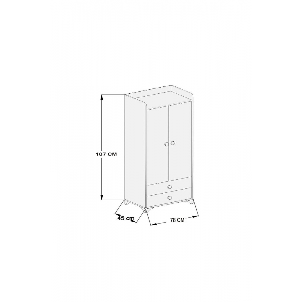 Bdlp 048 2 Kapılı Dolap