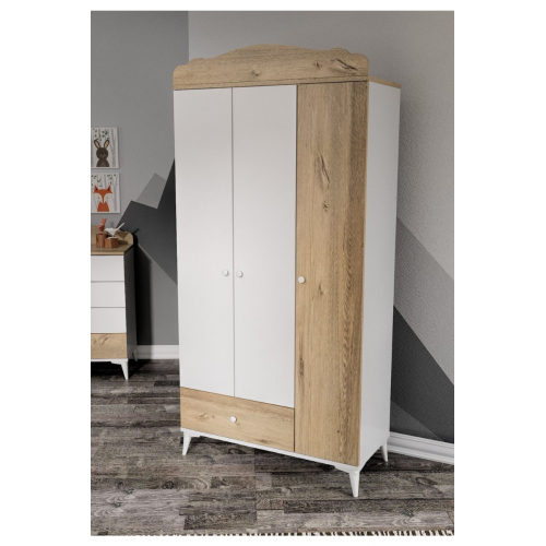 Sansa 3 Kapaklı Dolap Meşe