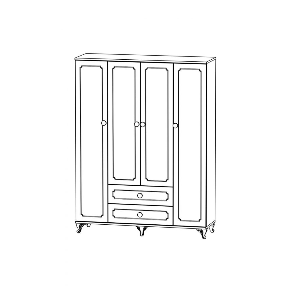 Yaren 4 Kapaklı Dolap