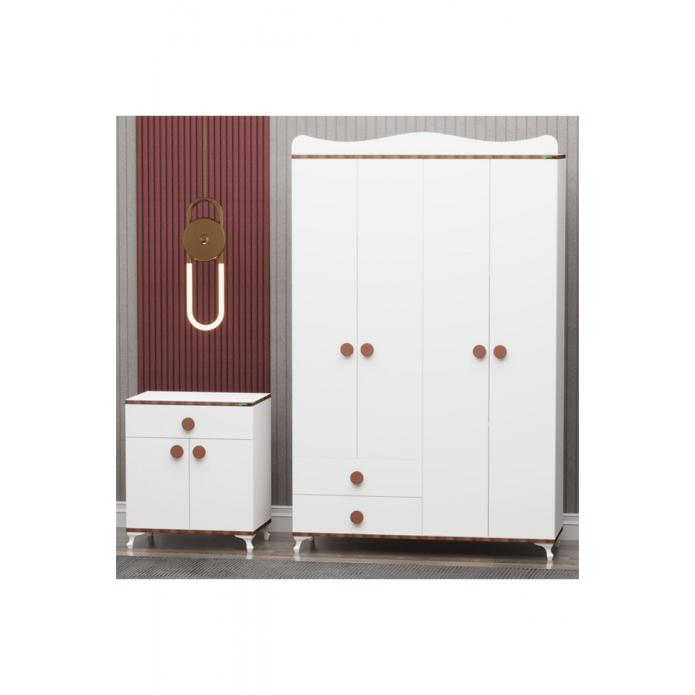 Yıldız 4 Kapaklı Dolap ve Kapaklı Şifonyer - Sümela