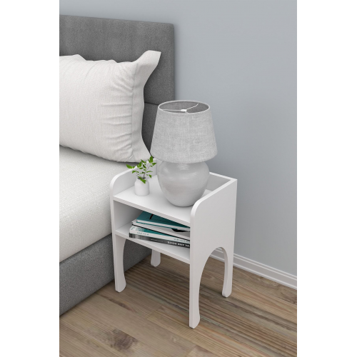 Aras Köprü Komodin Beyaz Küçük Komidin