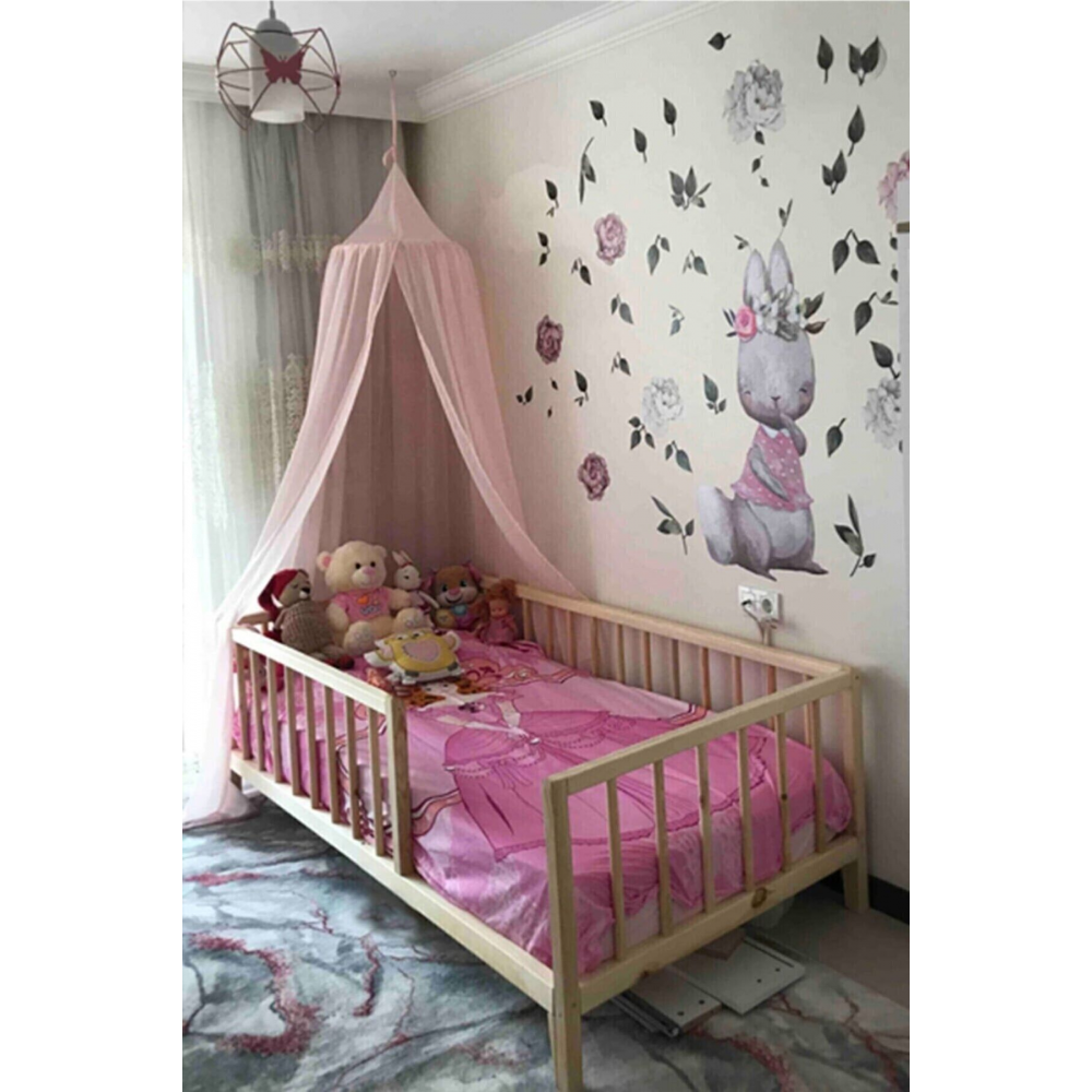 Unisex Montessori Bebek Ve Çocuk Karyolası Doğal Ahşap Yatak