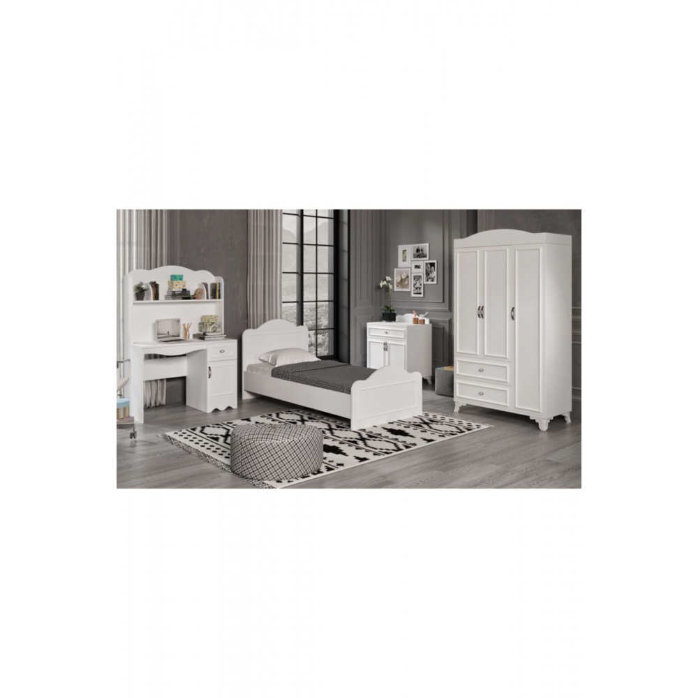 %100 Mdf Alessa Çocuk Odası Beyaz