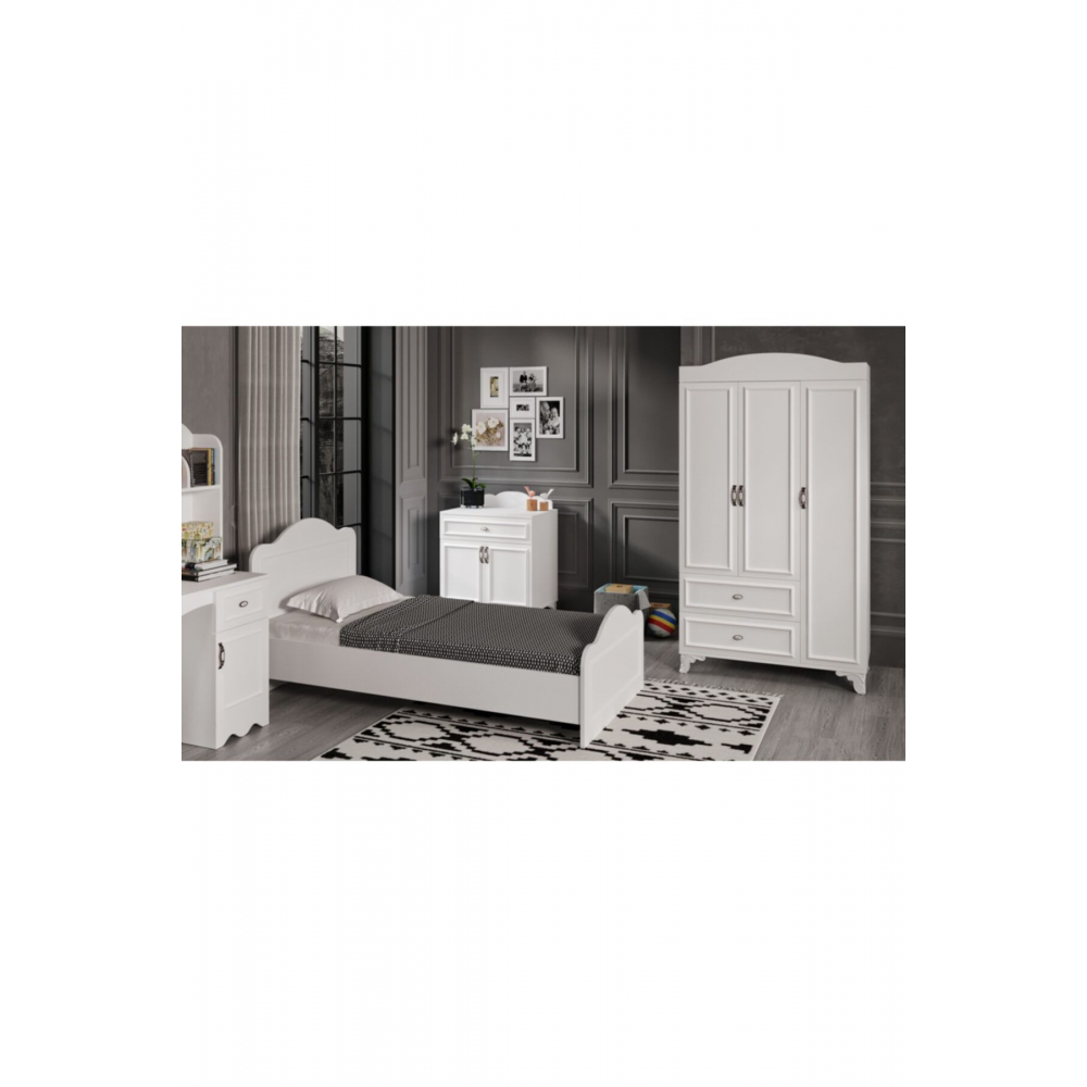 %100 Mdf Alessa Çocuk Odası Beyaz