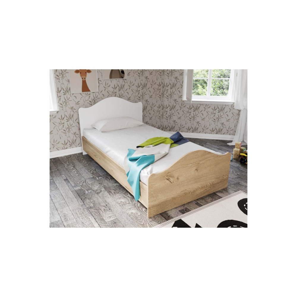 Mdf Zebra Çocuk Odası 5 Parça Set Ahşap Meşe Renk %100 Mdf