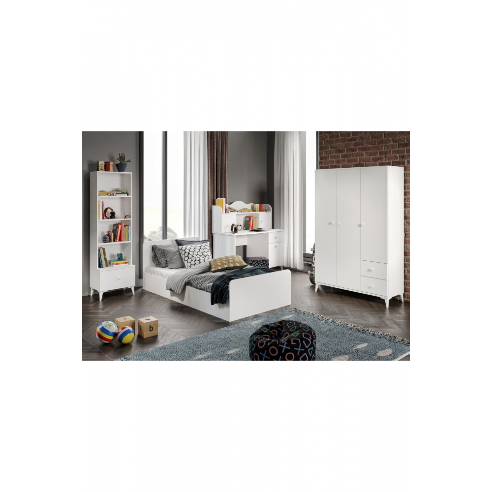 Akasya Modern Genç Odası Takımı Beyaz - 4 Parçalı Ve Tamamı 1. Kalite Mdf
