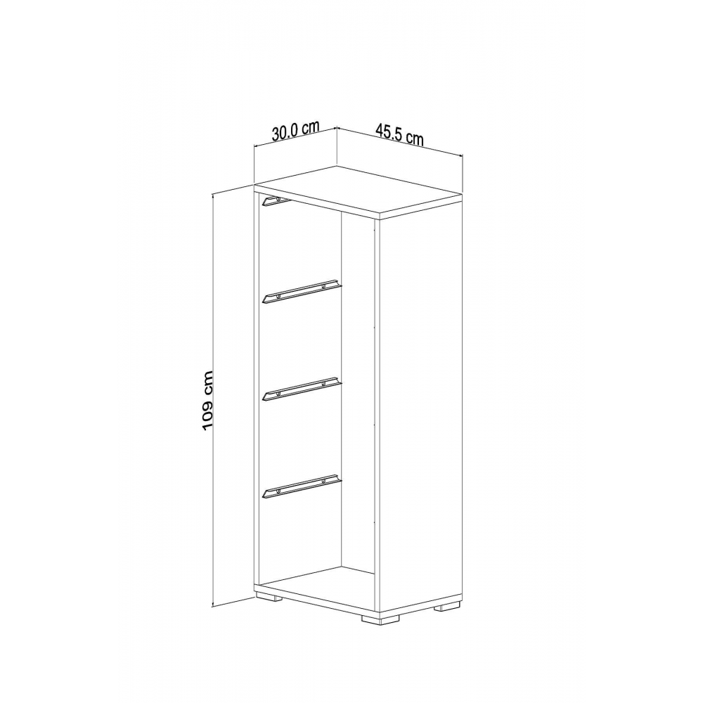 4 Derin Sepetli Çok Amaçlı Oyuncak Dolabı Mutfak Kiler Dolabı Beyaz