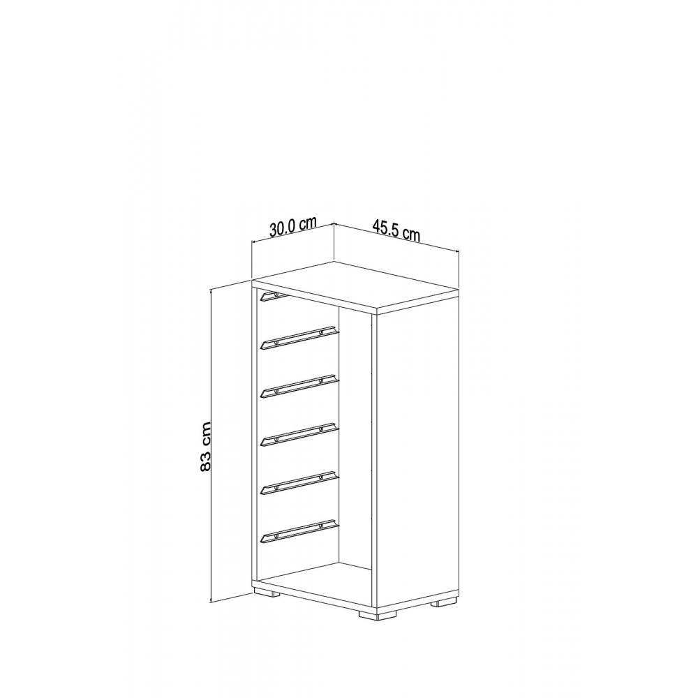 Mutfak Dolabı 6 Sepetli Çok Amaçlı Dolap Beyaz Sepetli
