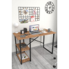 60x120 Cm 2 Raflı Çalışma Masası Bilgisayar Masası Ofis Ders Yemek Masası Çam