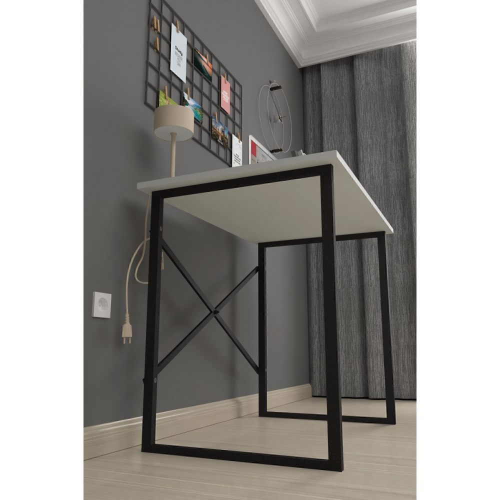 60x90 Cm Çalışma Masası Bilgisayar Masası Ofis Ders Yemek Masası Beyaz