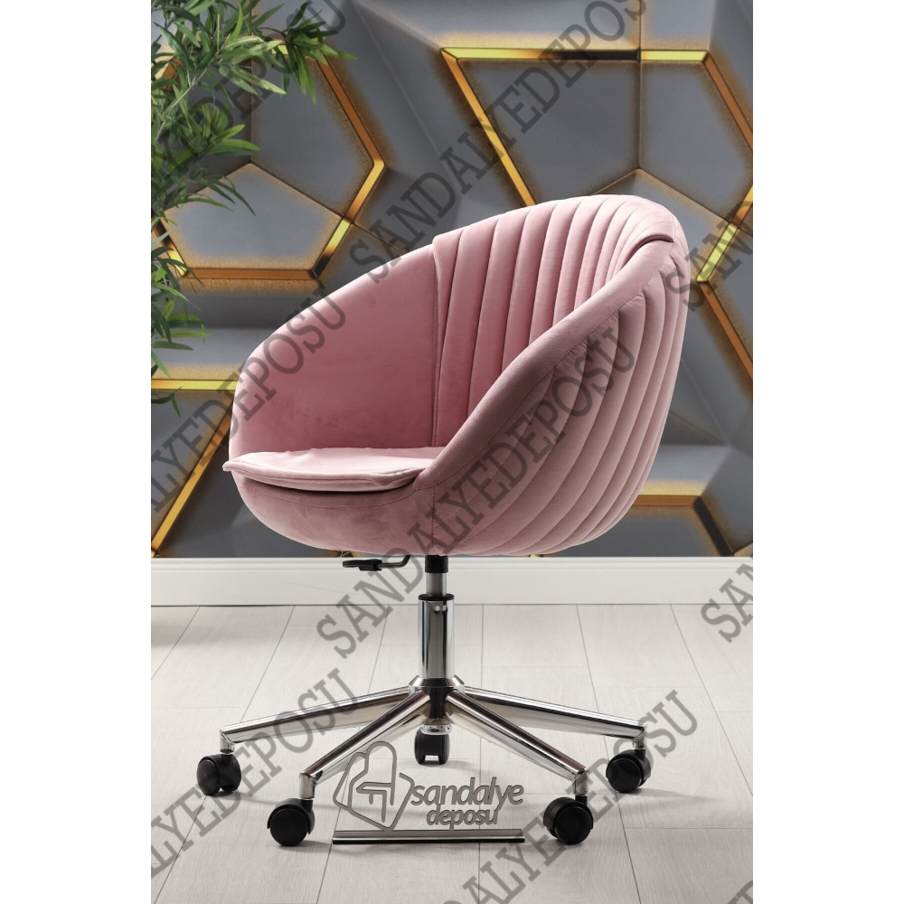 Istiridye Çalışma Koltuğu (pembe Kumaş)