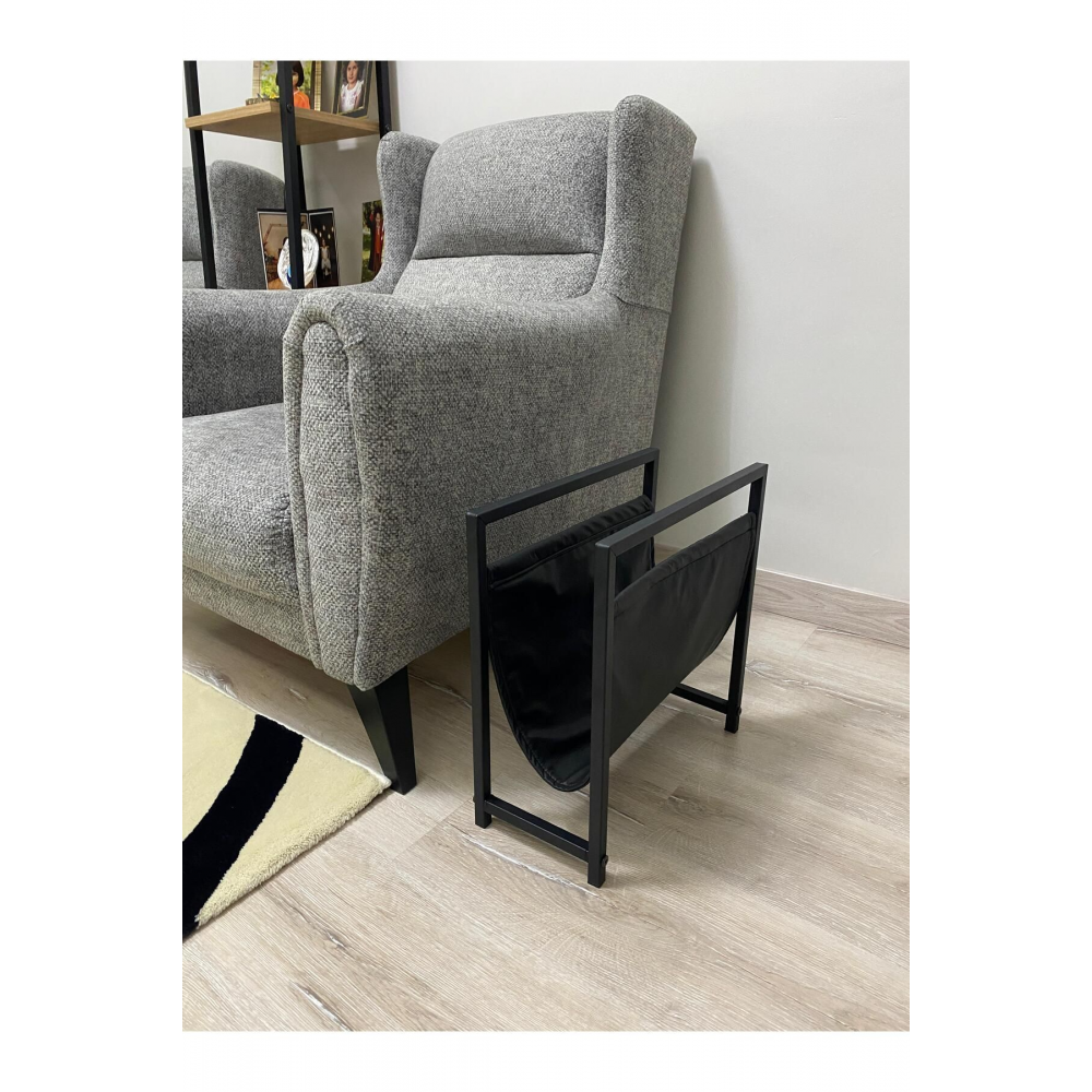 Mercan Koltuk Yanı Dergilik/Gazetelik/Kitaplık (Siyah)