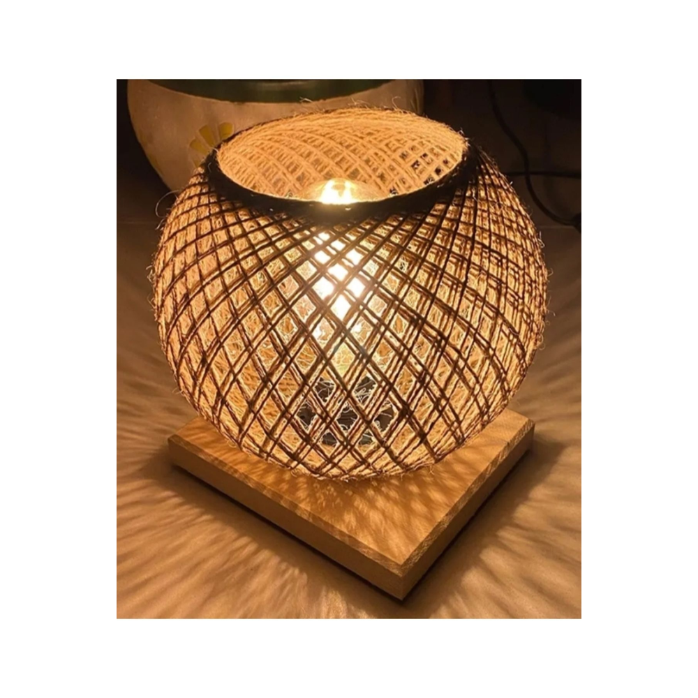 Didim Trend Ağaç Abajur Jüt Hasır Başlık