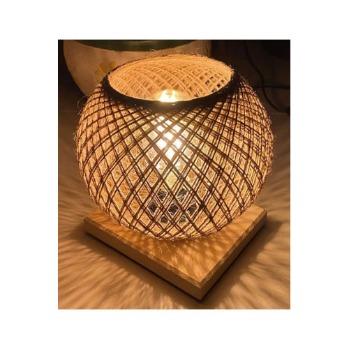 Didim Trend Ağaç Abajur Jüt Hasır Başlık