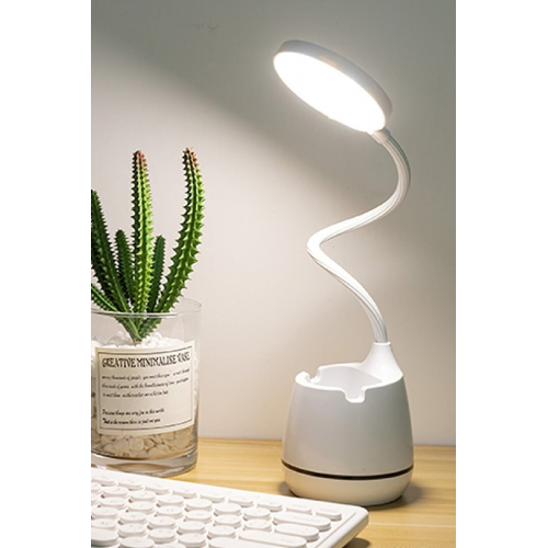 3 Renk Şarjlı 24 Led Çalışma Okuma Işığı Kademeli Masa Lambası Ayarlanabilir Renk Tonu Ve Parlaklık