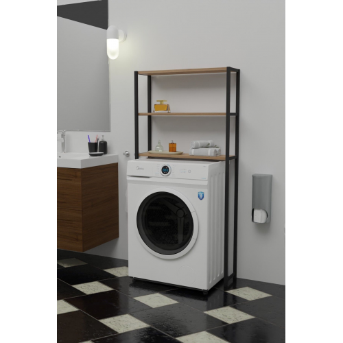 Çamaşır Makinesi Üstü Düzenleyici Raf Banyo Dolabı Rafı Makina Üstü Dolap Raf Ceviz