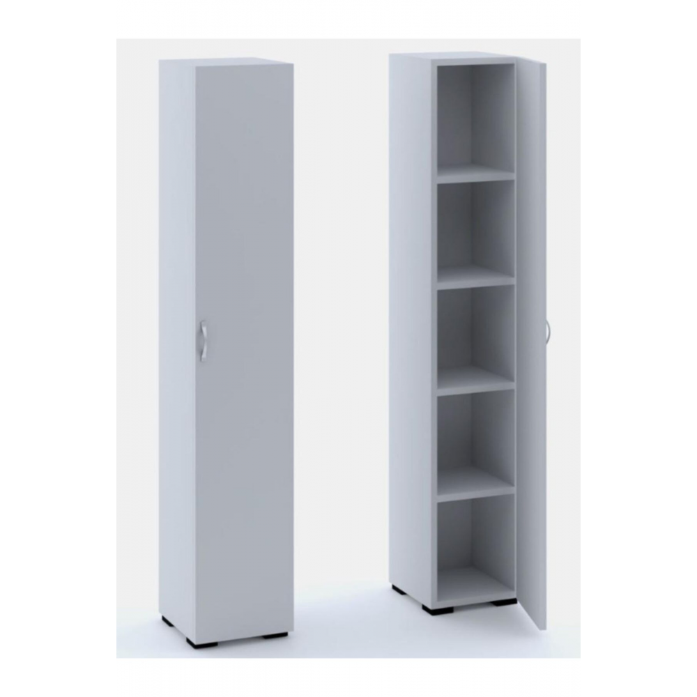 Tek Kapaklı 5 Raflı Çok Amaçlı Banyo Mutfak Kiler Dolabı Tek Kapılı Beyaz Erzak Dolabı