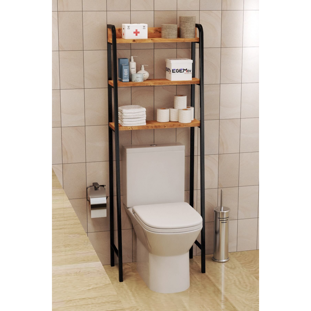 Wc Arkası Klozet Rafı Klozet Üstü Raf Ve Organizatör Havluluk Banyo Düzenliyici