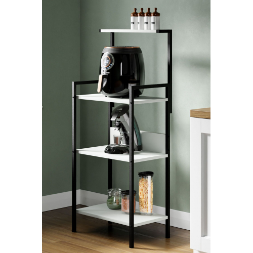 Mb3 Mutfak Bangosu, Bar Masası, Çok Amaçlı Dolap, Mutfak Adası, Kahve Köşesi - Mat Beyaz