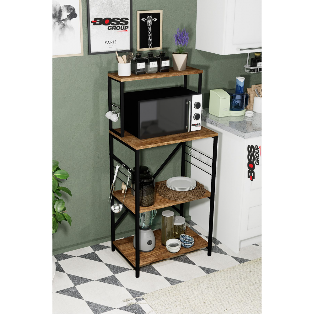 Mutfak Bangosu Premium Çok Amaçlı Raf Dolap Düzenleyici Kahve Köşesi Fincanlık