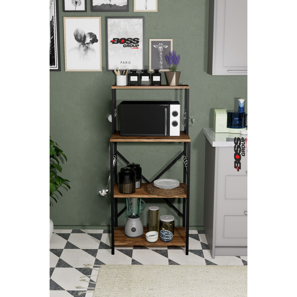 Mutfak Bangosu Premium Çok Amaçlı Raf Dolap Düzenleyici Kahve Köşesi Fincanlık