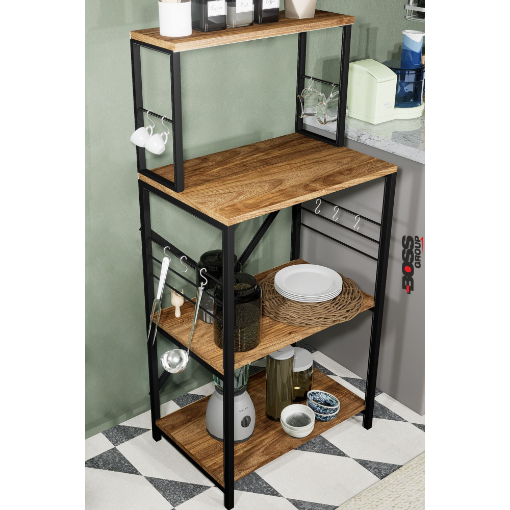 Mutfak Bangosu Premium Çok Amaçlı Raf Dolap Düzenleyici Kahve Köşesi Fincanlık