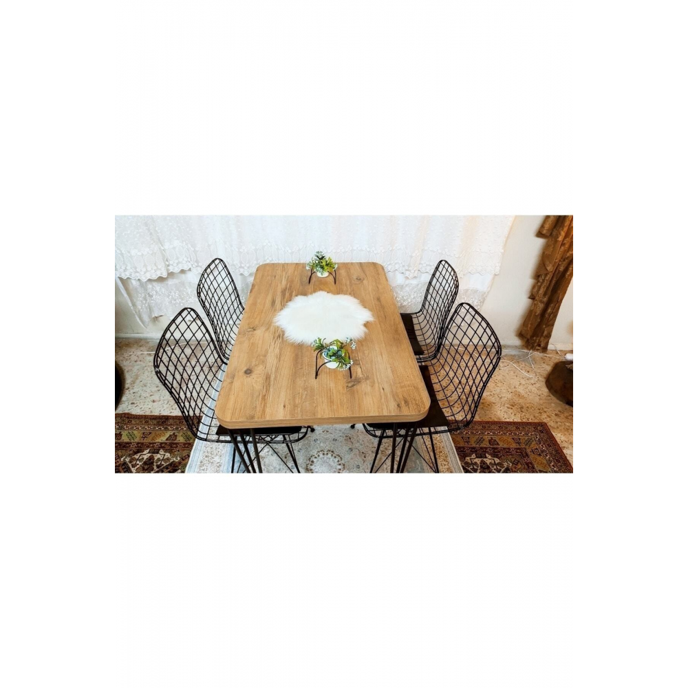 Atlantik Çam Desen Oval 70x110 Mutfak Masası Masa Mutfak Masa Yeni Model Sadece Masa