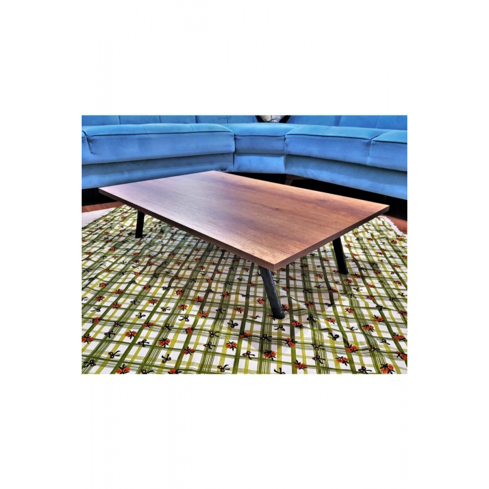 Katlanır Yer Sofrası Hamur Açma Sunum Masası Ceviz 60x90 cm