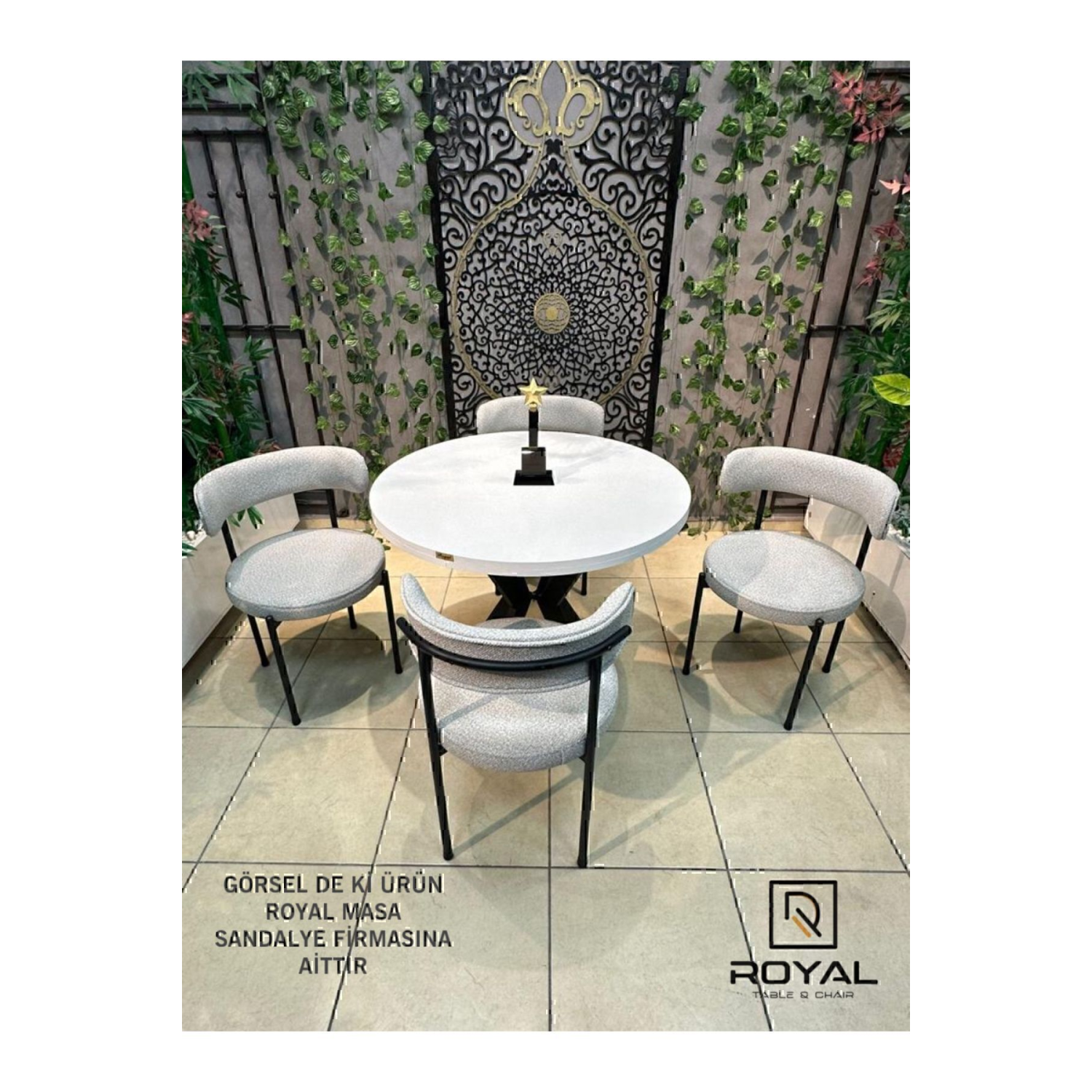 Elisa 4 Kişilik Masa Sandalye Takımı(BEYAZ)teddy