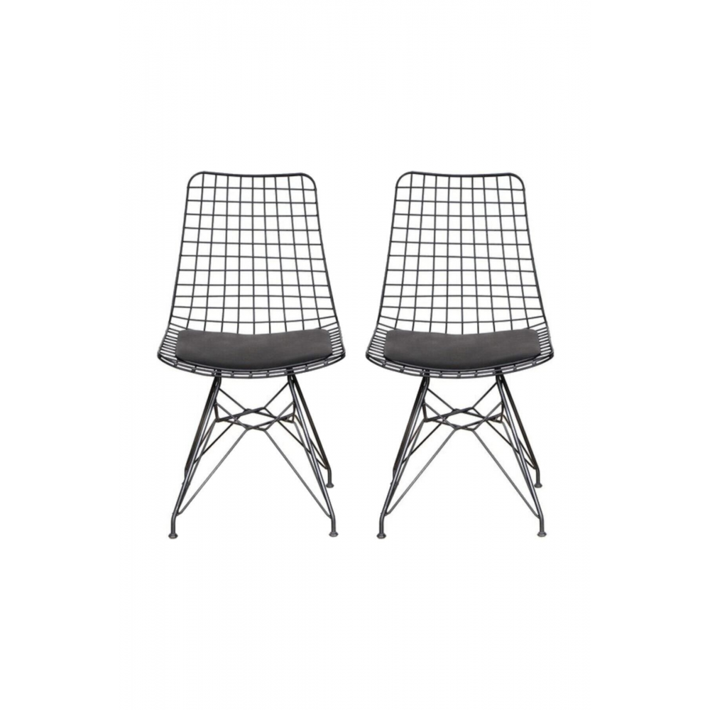 Tel Mutfak Sandalyesi 2 Li Set