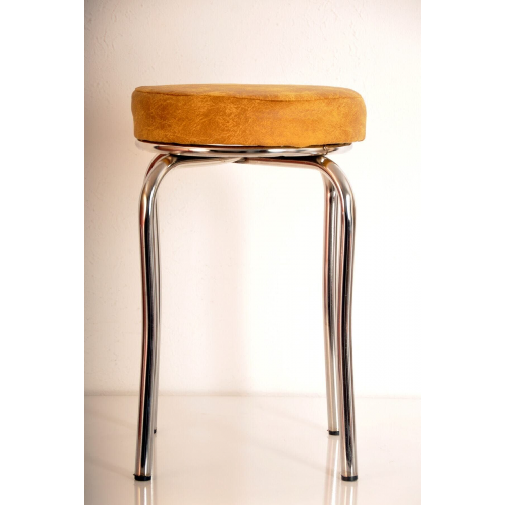 4 Adet Renkli Kumaş Ahtapot Tabure Mutfak Taburesi Demir Tabure(MONTAJLI GÖNDERİM)