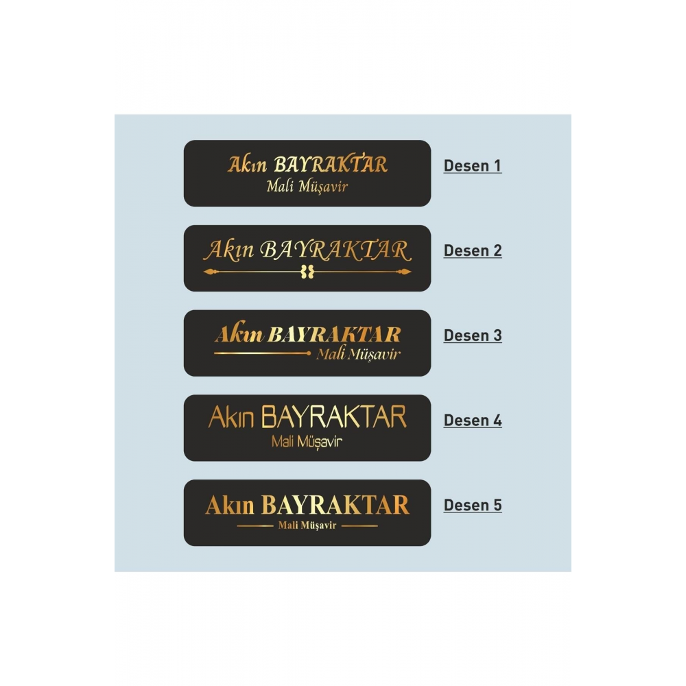 Kişiye Özel Ahşap Masa Isimliği Ofis Masa Üstü Isimlik Seti