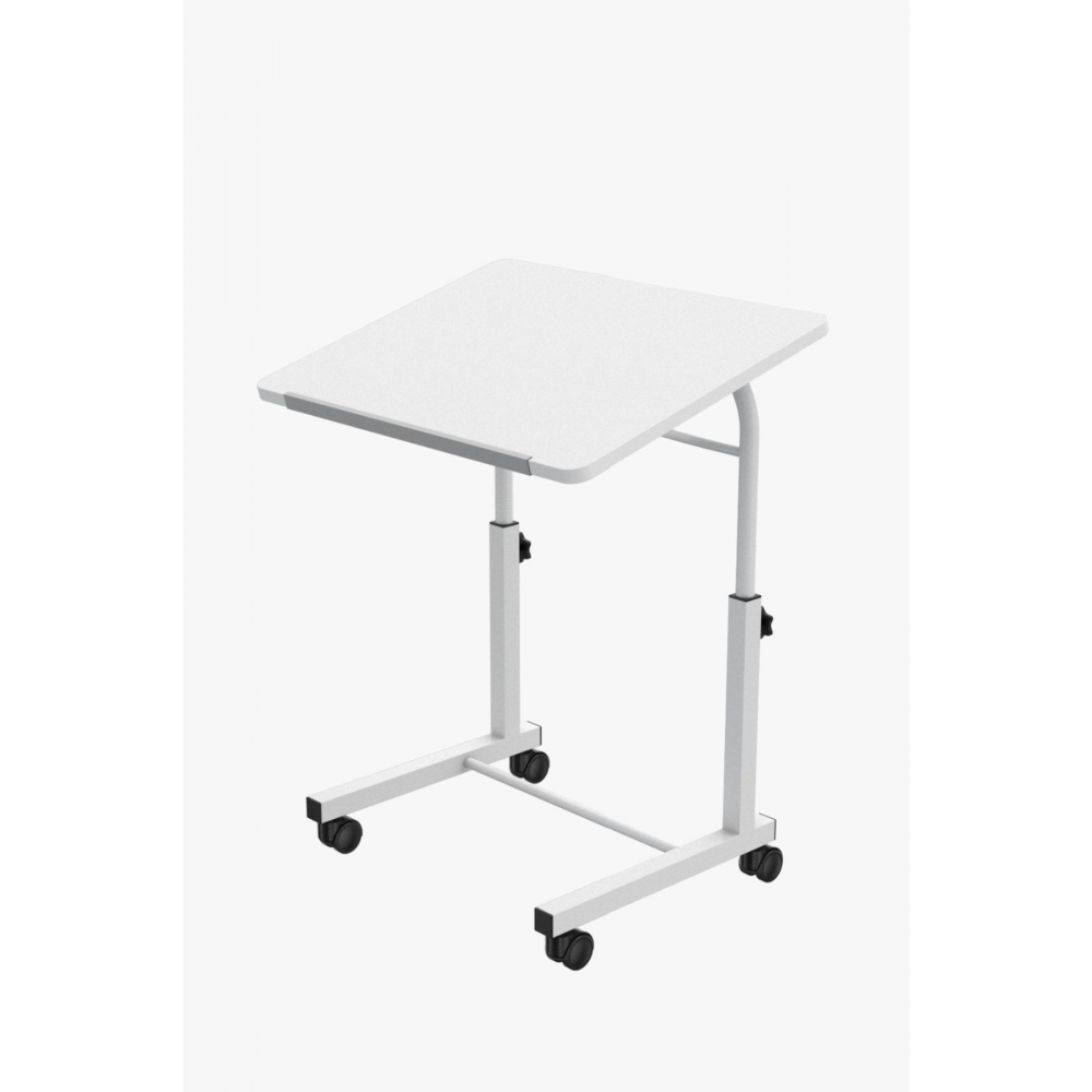 Tekerlekli Notebook Laptop Çalışma Sehpası Eğim Ve Yükseklik Ayarlı Akrobat Ders Yemek Çekyat Masası