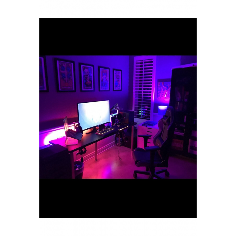 Bilgisayar Masası Çok Renkli Kumandalı Aydınlatma Sistemi
