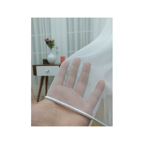 Grek Tül Perde - Petek Zemin, 300x260cm, 1/2 Seyrek Pile, Esse16444