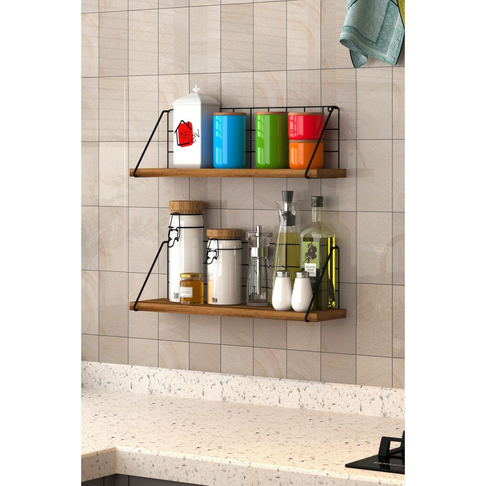 Lefi Ev Duvar Rafı Tekli Metal Duvar Rafı Modern Metal Duvar Rafı