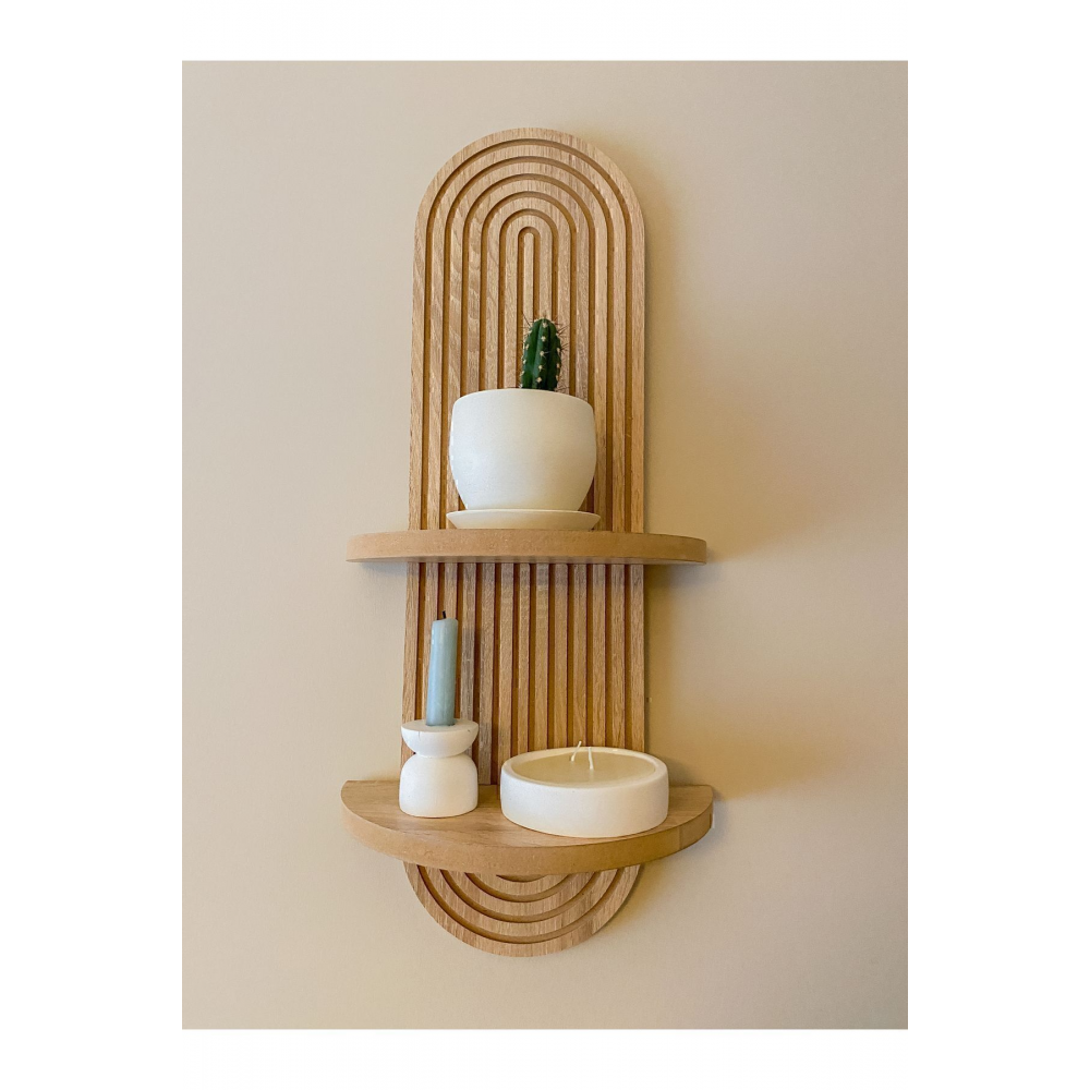 Semplice Meşe Dekoratif Duvar Rafı