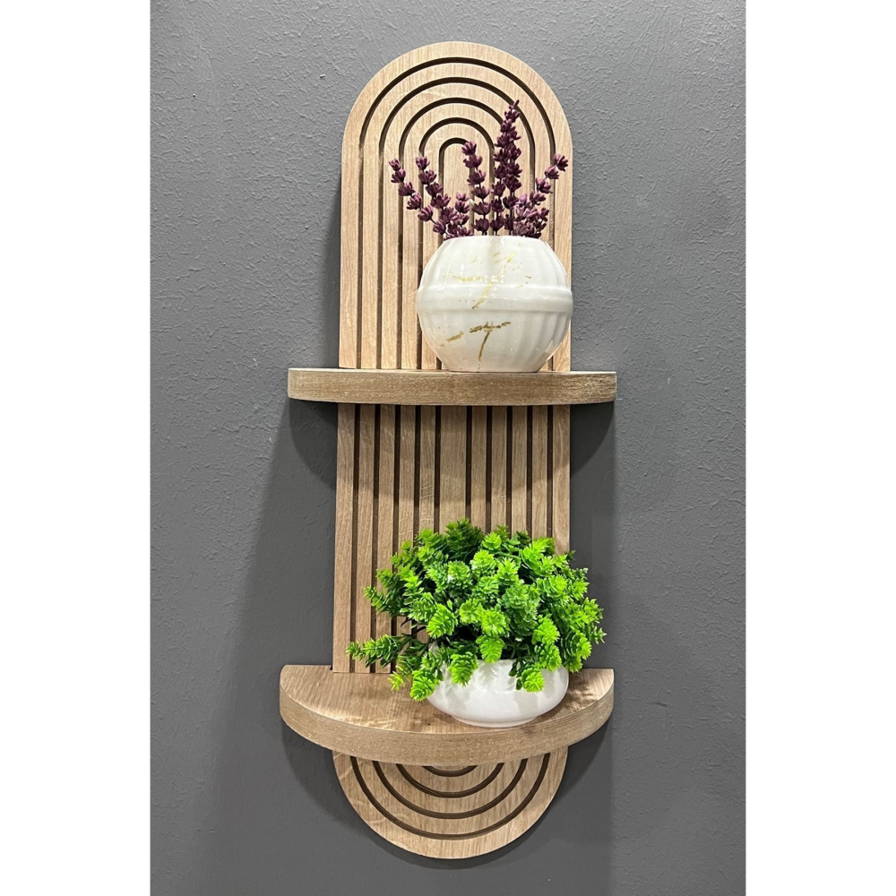 Semplice Meşe Dekoratif Duvar Rafı 54x16 Cm