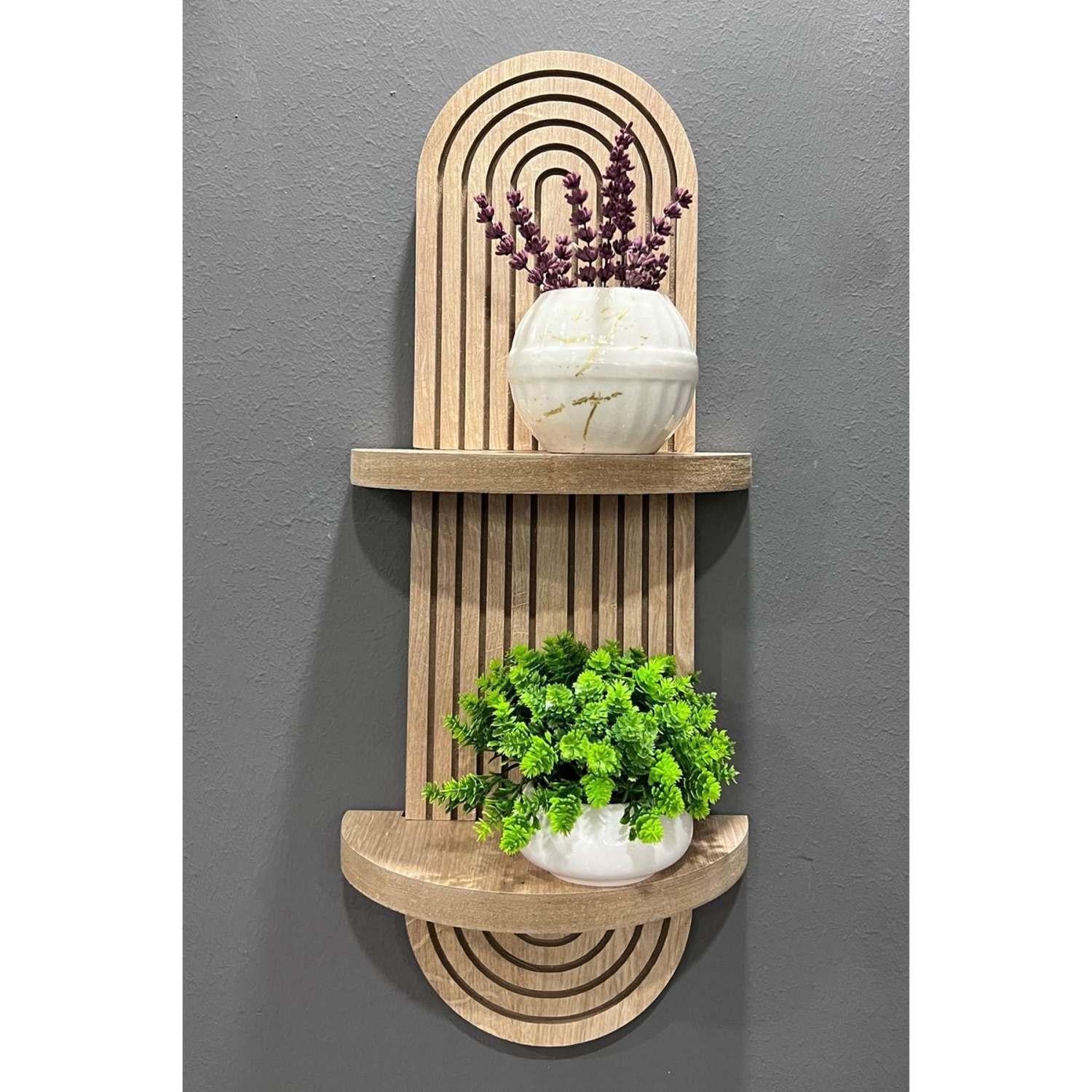 Semplice Meşe Dekoratif Duvar Rafı 54x16 Cm