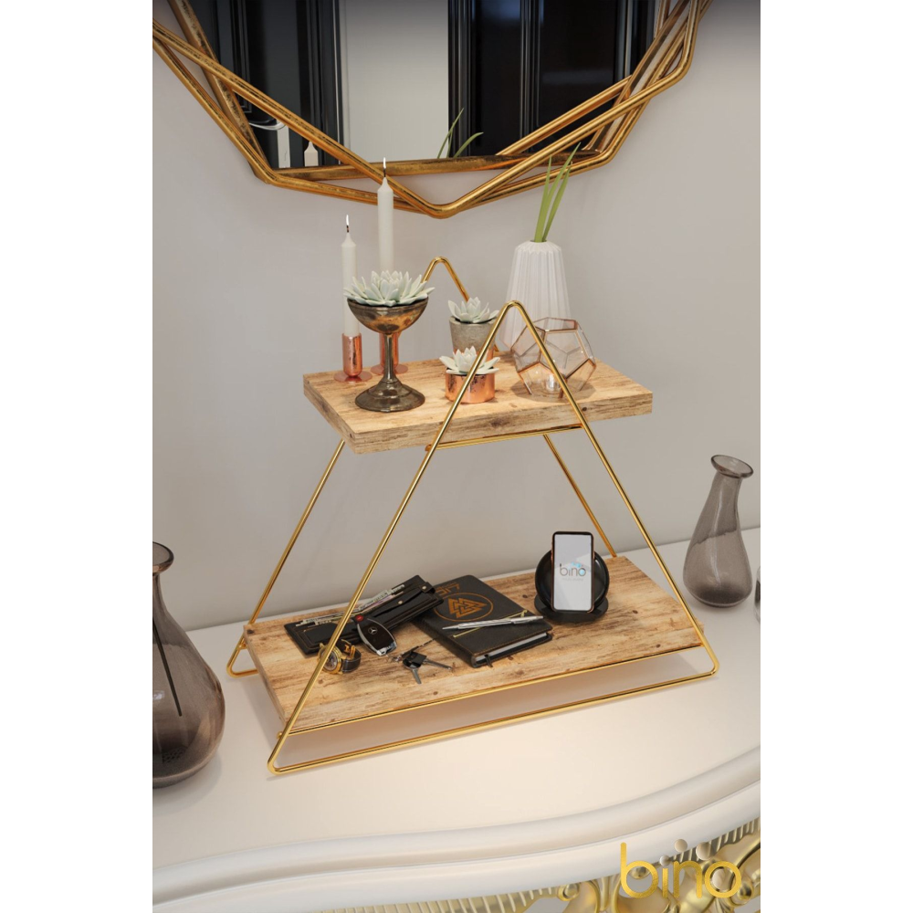 Üçgen Masa Servis Rafı Dekoratif Mutfak Banyo Düzenleyici