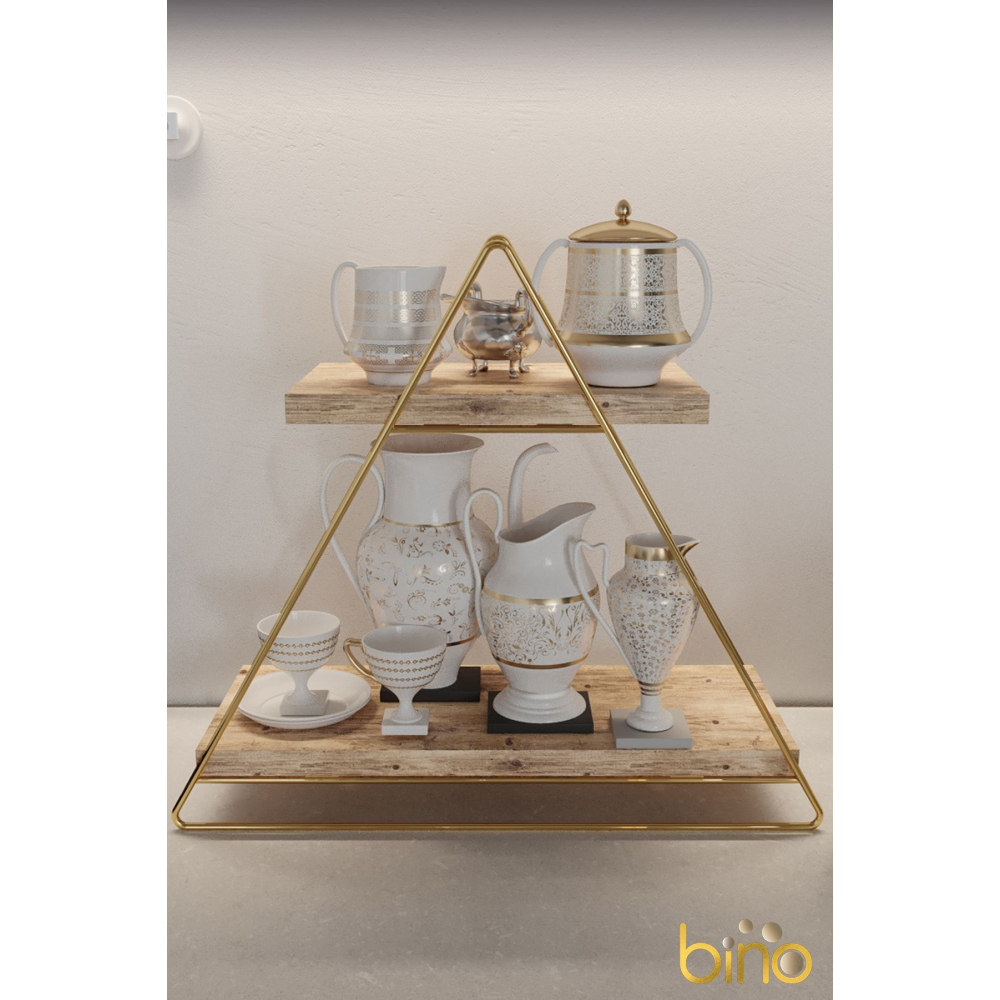 Üçgen Masa Servis Rafı Dekoratif Mutfak Banyo Düzenleyici