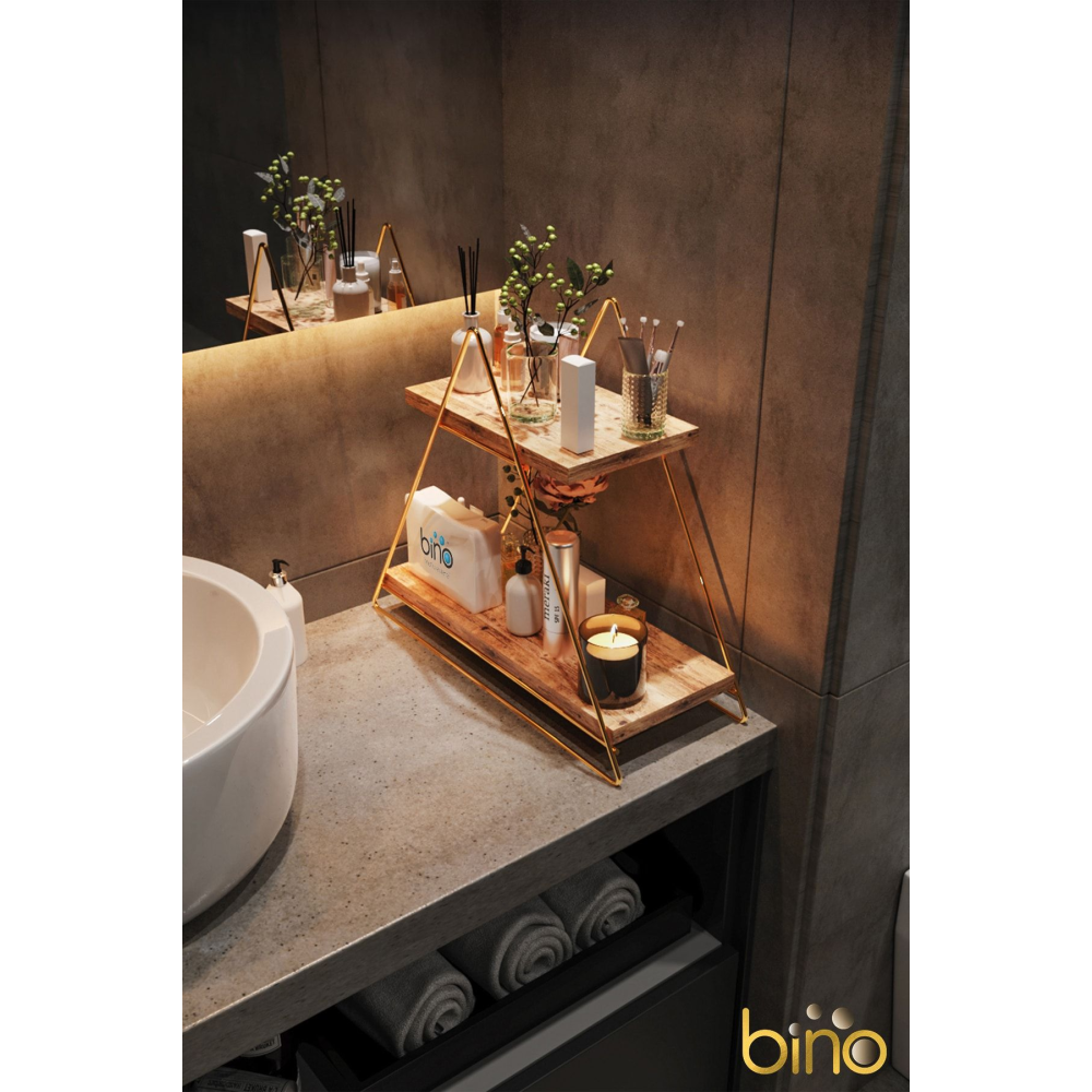 Üçgen Masa Servis Rafı Dekoratif Mutfak Banyo Düzenleyici