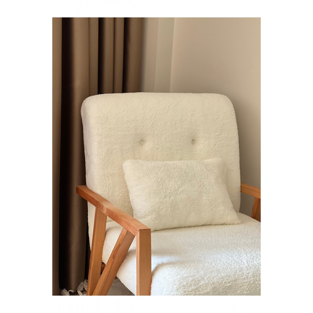 Dream Sallanan Ahşap Berjer Koltuk Puf Hediyeli