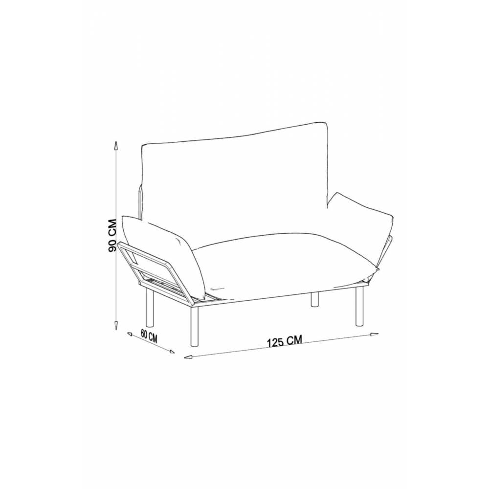 Ada İkili Koltuk Gri