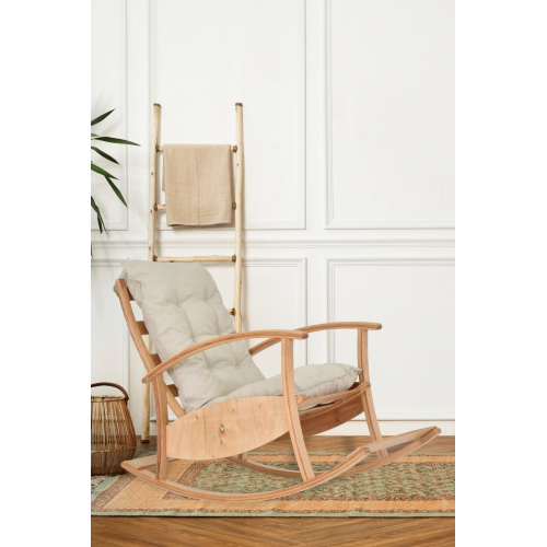 Dandini Ahşap Sallanan Koltuk Tv Sandalyesi