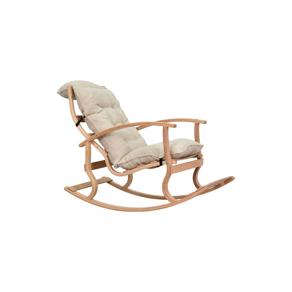 Dandini Ahşap Sallanan Koltuk Tv Sandalyesi