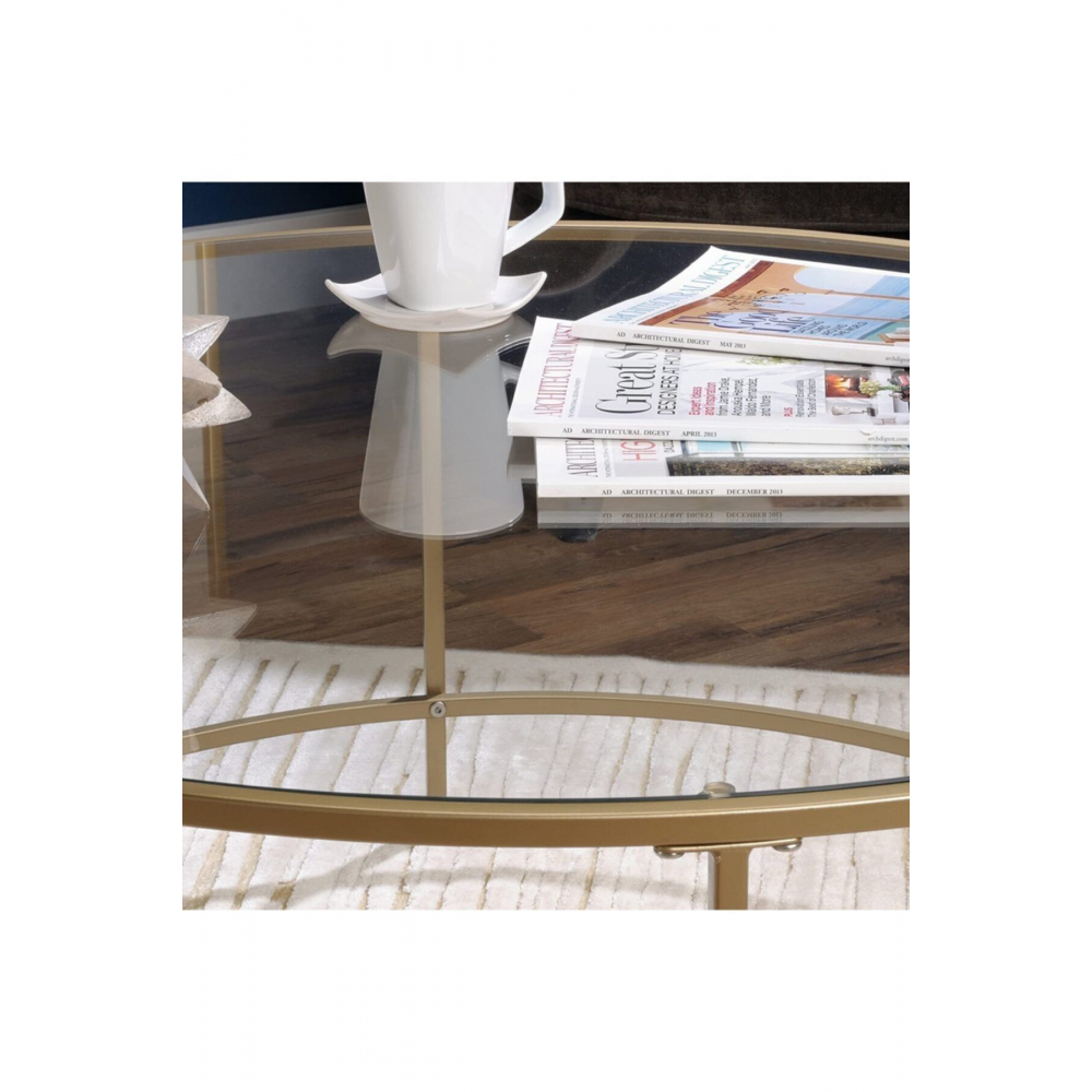 Roma Gold Orta Sehpa Temperli Cam (KIRILMAZ)