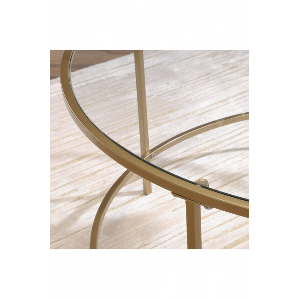 Roma Gold Orta Sehpa Temperli Cam (KIRILMAZ)