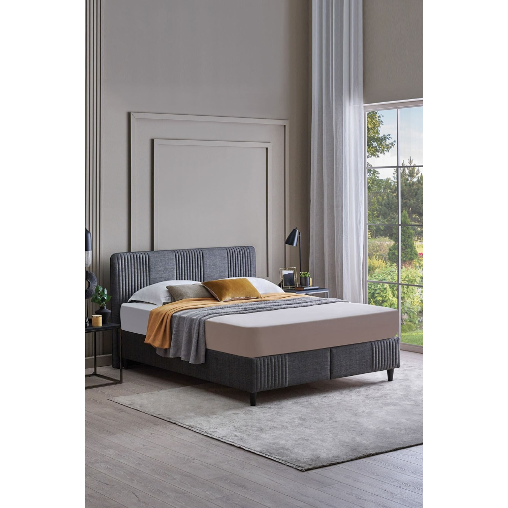 Wool Sense Baza Başlık 2'li Set - Koyu Gri