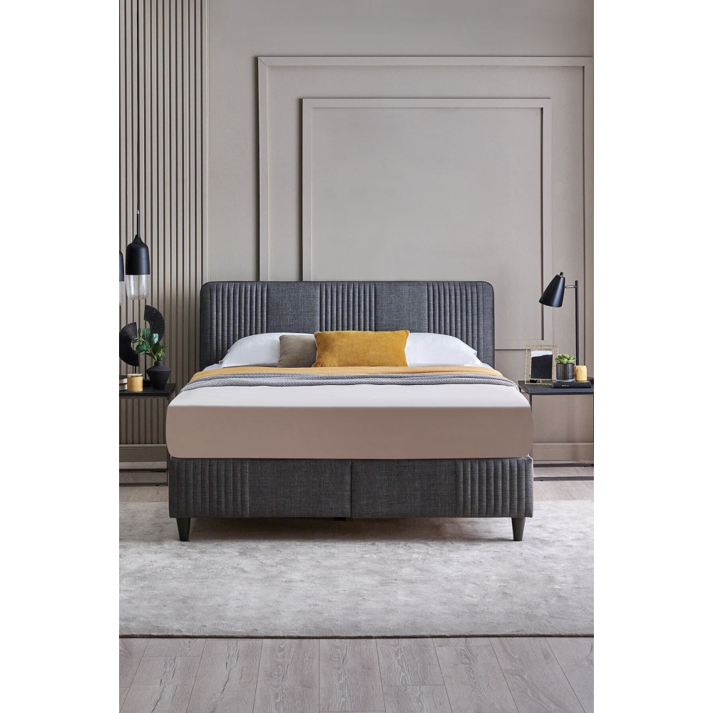 Wool Sense Baza Başlık 2'li Set - Koyu Gri